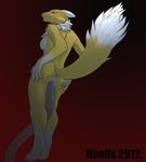  anus breasts canine digimon female fluffy_tail fox looking_at_viewer mammal neelix nude penetration pussy renamon solo tentacles vaginal vaginal_penetration 