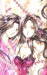  3girls ayashi_no_ceres beads breasts camisole ceres cleavage kuruma_chidori multiple_girls tsukasa_shuro twintails 