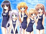  bekkankou fortune_arterial kuze_kiriha multiple_girls non-web_source one-piece_swimsuit school_swimsuit sendou_erika swimsuit tougi_shiro wallpaper yuuki_haruna yuuki_kanade 