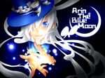  arin artist_request blue_eyes hair_over_one_eye hands hat long_hair magic pangya ribbon silver_hair smile solo white_hair witch 