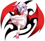  bat_wings purple_hair red_eyes remilia_scarlet solo touhou tsukamoto_tsukasa wings 