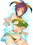  bad_id bad_pixiv_id bikini breasts copyright_request horns medium_breasts solo swimsuit tattoo thighhighs tosaka-maru 