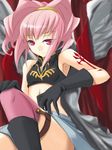  anya_alstreim code_geass gloves knights_of_the_round_uniform pink_eyes pink_hair ribi solo thighhighs 