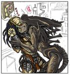  alien alien_(franchise) aliens_vs_predator claws clothing impregnation kissing male mandibles oviposition predalien predator predator_(franchise) saliva teeth xenomorph yautja 