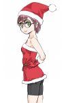  1girl breasts christmas chrono_trigger cleavage commentary_request lucca_ashtear s-a-murai solo 