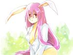  animal_ears bad_id bad_pixiv_id bunny_ears eden000 long_hair purple_hair reisen_udongein_inaba shirt solo touhou 