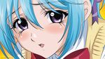  artist_request blue_hair blush demon_girl kurono_kurumu purple_eyes rosario+vampire short_hair solo succubus 