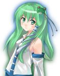  bangs green_eyes green_hair kochiya_sanae long_hair solo touhou yuuta_(tokoton_hirune_hiyori) 