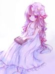  bad_id bad_pixiv_id book hat kasuga_sunao long_hair patchouli_knowledge purple_hair ribbon solo touhou 