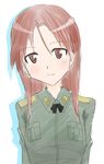  bad_id bad_pixiv_id junes long_hair military military_uniform minna-dietlinde_wilcke pink_eyes pink_hair smile solo strike_witches uniform world_witches_series 