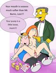  chris_griffin family_guy lois_griffin the_simpsons waylon_smithers 