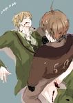  2boys alfred_jones america america_(hetalia) arthur_kirkland axis_powers_hetalia blood england male male_focus multiple_boys rape united_kingdom_(hetalia) yaoi 