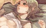  1girl blonde_hair boy_on_top breasts couple green_eyes hetero ilia_(zelda) link missionary nipples sex shirt_lift short_hair small_breasts tears the_legend_of_zelda the_legend_of_zelda:_twilight_princess yo_mo 