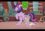  friendship_is_magic kahvei my_little_pony spike twilight_sparkle 