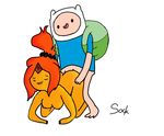  adventure_time finn_the_human flame_princess sock tagme 