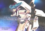 alpha_azieru blue_hair char's_counterattack gundam happy izumi_rion jumping quess_paraya skirt socks solo space star twintails uneven_twintails 