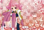  anya_alstreim code_geass gloves niwa_mizuki panties pink_hair red_eyes sitting solo thighhighs underwear white_panties 