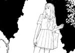  greyscale monochrome original school_uniform serafuku solo yamamoto_nanashiki 