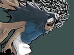  black_hair forehead_protector headband male_focus monster naotan naruto naruto_(series) solo transformation uchiha_sasuke 