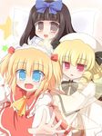  blonde_hair blush bow bowtie luna_child mary_janes multiple_girls ry shoes star_sapphire sunny_milk touhou wings 