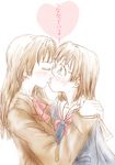  amasawa_yuuko dennou_coil glasses kiss long_hair multiple_girls okonogi_yuuko ouhira_makoto school_uniform short_hair tears yuri 