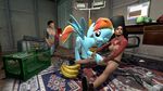  alyx_vance crossover friendship_is_magic gmod half-life_2 left_4_dead my_little_pony rainbow_dash zoey 