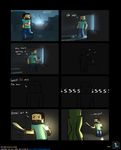  comic creeper minecraft psyk323 steve 