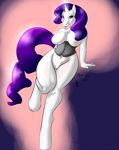  anthro anthrofied blue_eyes bottomless breasts collaboration corset equine female friendship_is_magic fur hair horn long_hair looking_at_viewer mammal midnitelolo my_little_pony navel nightfaux purple_hair pussy rarity rarity_(mlp) signature smile solo unicorn white_fur 