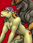  2012 abs alien anal anal_penetration anthro apple balls bandanna bandit_keith bgn biceps braeburn braeburn_(mlp) crossover cum cum_on_leg cum_on_penis cumshot duo equine erection eyes_closed friendship_is_magic from_behind fruit garrus_vakarian gay hair hat headgear horse long_hair male mammal mass_effect muscles my_little_pony open_mouth orgasm pecs penetration penis plain_background pony pubes red_background sex smile turian video_games 