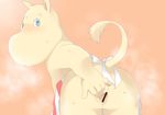  anus apron ass bent_over blue_eyes blush censored from_behind furry looking_back moomin moominmamma naked_apron pussy simple_background spread_pussy steam tail the_moomins topless 