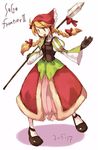  bad_id bad_pixiv_id blonde_hair bonnet braid character_name copyright_name cordelia_(saga) kiris long_hair polearm saga saga_frontier_2 solo spear twin_braids weapon white_background 