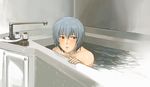  ayanami_rei bad_id bad_pixiv_id bath bathtub blue_hair neon_genesis_evangelion nude numa_(pixiv172411) red_eyes short_hair solo 