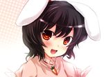  animal_ears black_hair bunny_ears inaba_tewi moccy short_hair solo touhou 