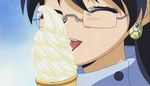  animated animated_gif cap food gif glasses ice_cream licking lowres nogami_aoi screencap zettai_karen_children 