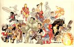  beast cable captain_america chibi colossus comic cyclops cyclops_(x-men) daredevil dustin_nguyen everyone fantastic_four fire gambit ghost_rider hulk iceman iron_man johnny_storm man_thing marvel namor nightcrawler one-eyed punisher reed_richards rubber scott_summers silver_surfer spider-man spider-man_(series) spiderman stretch the_thing thor tony_stark wolverine x-men 