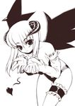  bent_over demon_girl detached_sleeves garters greyscale horns kinoshita_ichi long_hair monochrome ragnarok_online solo succubus_(ragnarok_online) wings 