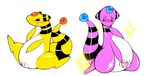  &#623;(_&#8211;_&#8211;_)&#623; ampharos blush clitoris female feral looking_at_viewer mutsurf nervous nintendo plain_background plump_labia pok&#233;mon pokemon pose presenting pussy shiny shy smile spread_legs spread_pussy spreading video_games 