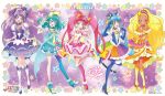  5girls boots cure_cosmo cure_milky cure_selene cure_soleil cure_star highres multiple_girls official_art precure star_twinkle_precure thigh_boots thighhighs 