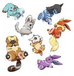  bibarel cubone deino ebikyun flareon minccino nidoran phanpy pokemon 