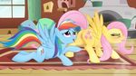  fluttershy friendship_is_magic jungleanimal my_little_pony rainbow_dash 