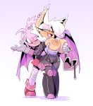  amy_rose bare_breasts bat big_breasts bigdad breast_grab breasts clothed clothing fangs female fully_clothed hair hair_over_eye hand_on_breast hedgehog mammal nipples open_mouth rouge_the_bat sonic_(series) tongue tongue_out wings 
