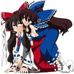  alternate_color dual_persona error hakurei_reimu kieyza multiple_girls palette_swap player_2 selfcest touhou white_sleeves yuri 