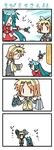  4koma aqua_hair bullying chibi chibi_miku comic hatsune_miku kagamine_rin magical_girl minami_(colorful_palette) multiple_girls translated vocaloid wand |_| 