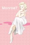  bad_id bad_pixiv_id blonde_hair cosplay crossdressing fingernails high_heels male_focus marilyn_monroe marilyn_monroe_(cosplay) mot persona persona_4 scar shoes solo tatsumi_kanji 