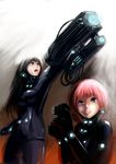  bad_id bad_pixiv_id bodysuit gantz gantz_suit h-gun kishimoto_kei multiple_girls shimohira_reika x-gun yato 