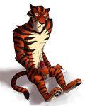  anthro cum dreamworks eyes_closed feline kryaterre madagascar male mammal marjani masturbation orgasm penis plain_background tiger vitaly vitaly_the_tiger white_background 