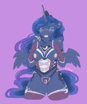  2012 anthro anthrofied aries84 blue_eyes blue_hair blush breasts camel_toe clothing crown cutie_mark equine female friendship_is_magic hair horn long_hair looking_at_viewer mammal mlpfwb multi-colored_hair my_little_pony nipples open_mouth panties princess_luna princess_luna_(mlp) royalty solo string underwear winged_unicorn wings 