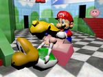  animated kirby koopa_troopa mario princess_peach sex64 super_mario_64 