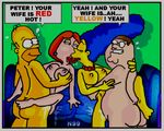  family_guy homer_simpson lois_griffin marge_simpson necron99 peter_griffin the_simpsons 