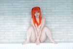  asian breasts cosplay highres neon_genesis_evangelion nude orange_hair photo pool soryu_asuka_langley tanaka_mana water 